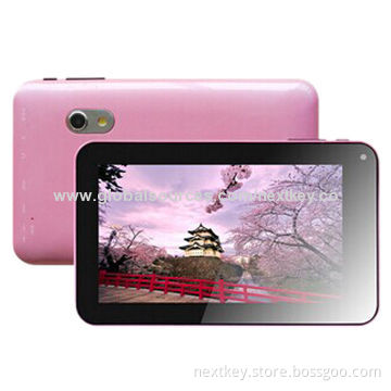 6" Android Tablet PCs with 4.4, Wi-Fi, Dual-camera, 3G, GPS, Bluetooth, FM, 854x480P, 4GB FlashNew